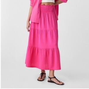 GAP Factory Vibrant Pink Maxi Skirt